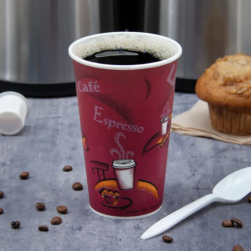 Solo® Hot Cup 20 OZ SSP Multicolor Bistro® 40 Count/Pack 15 Packs/Case 600 Count/Case