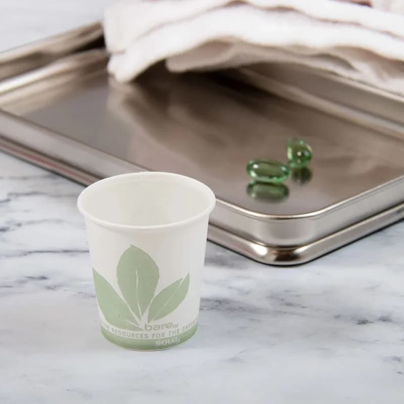 Solo® Bare® Cold Cup 5 OZ Wax Coated Paper Bare® 100 Count/Bag 30 Bags/Case 3000 Count/Case