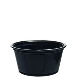 Dart® Conex Complements® Souffle & Portion Cup 2 OZ PP Black Round 125 Count/Pack 20 Packs/Case 2500 Count/Case