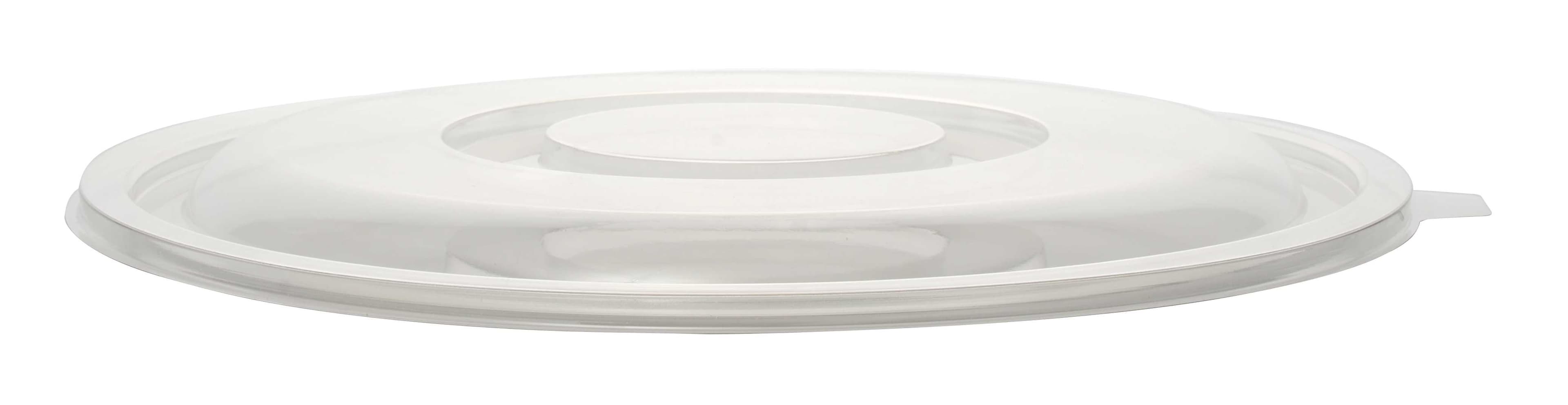 Lid Flat PET Clear Round For 80 OZ Bowl 25/Case