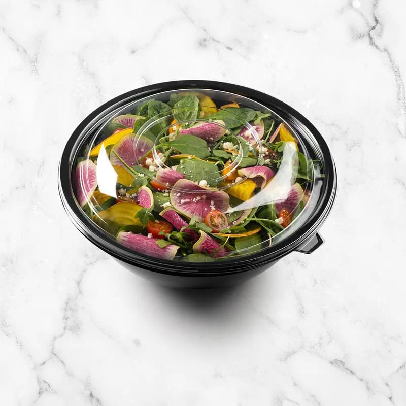 Lid Flat PET Clear Round For 80 OZ Bowl 25/Case