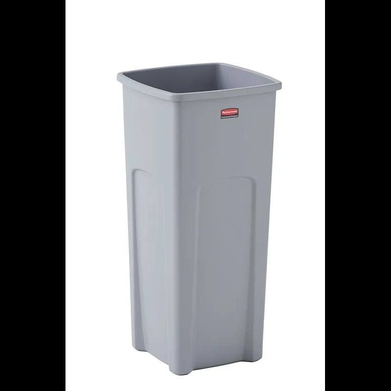 Untouchable® 1-Stream Trash Can 16.5X15.5X30.9 IN 23 GAL Gray Square Resin 3/Case