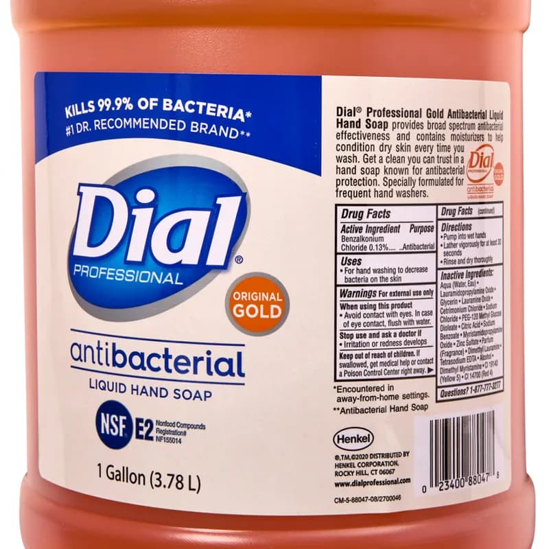 Dial Hand Soap Liquid 1 GAL Antimicrobial 4/Case
