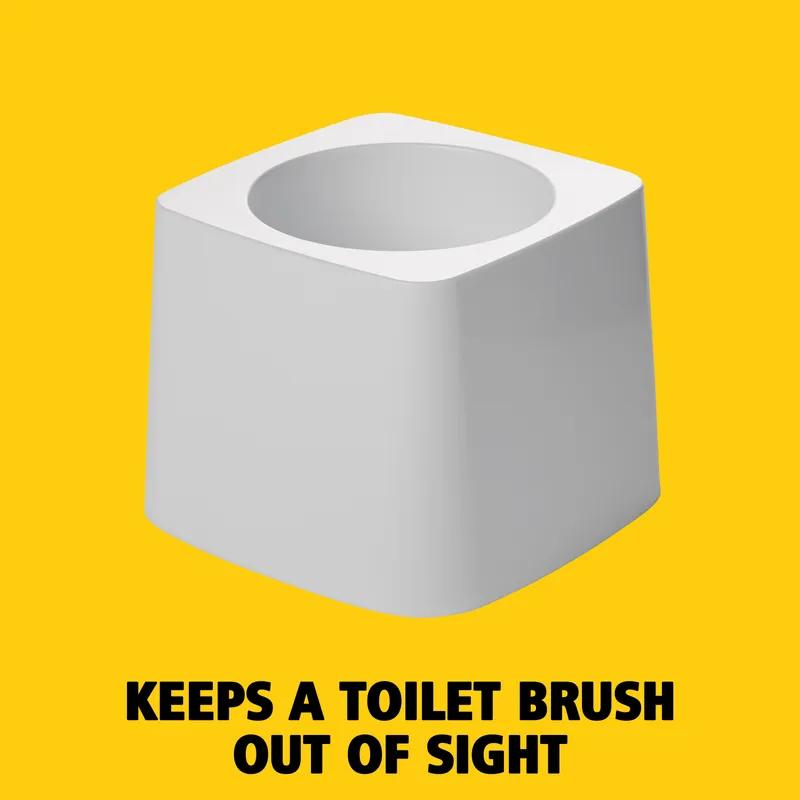 Toilet Bowl Brush Holder 5X5X3.90 IN Plastic White 1/Each