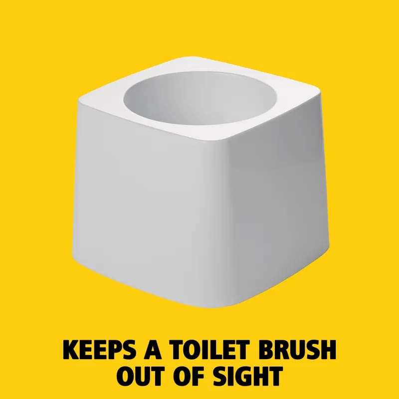 Toilet Bowl Brush Holder 5X5X3.90 IN Plastic White 1/Each