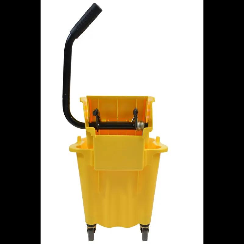 Mop Bucket & Wringer 26 QT Plastic Yellow Side Press 1/Each