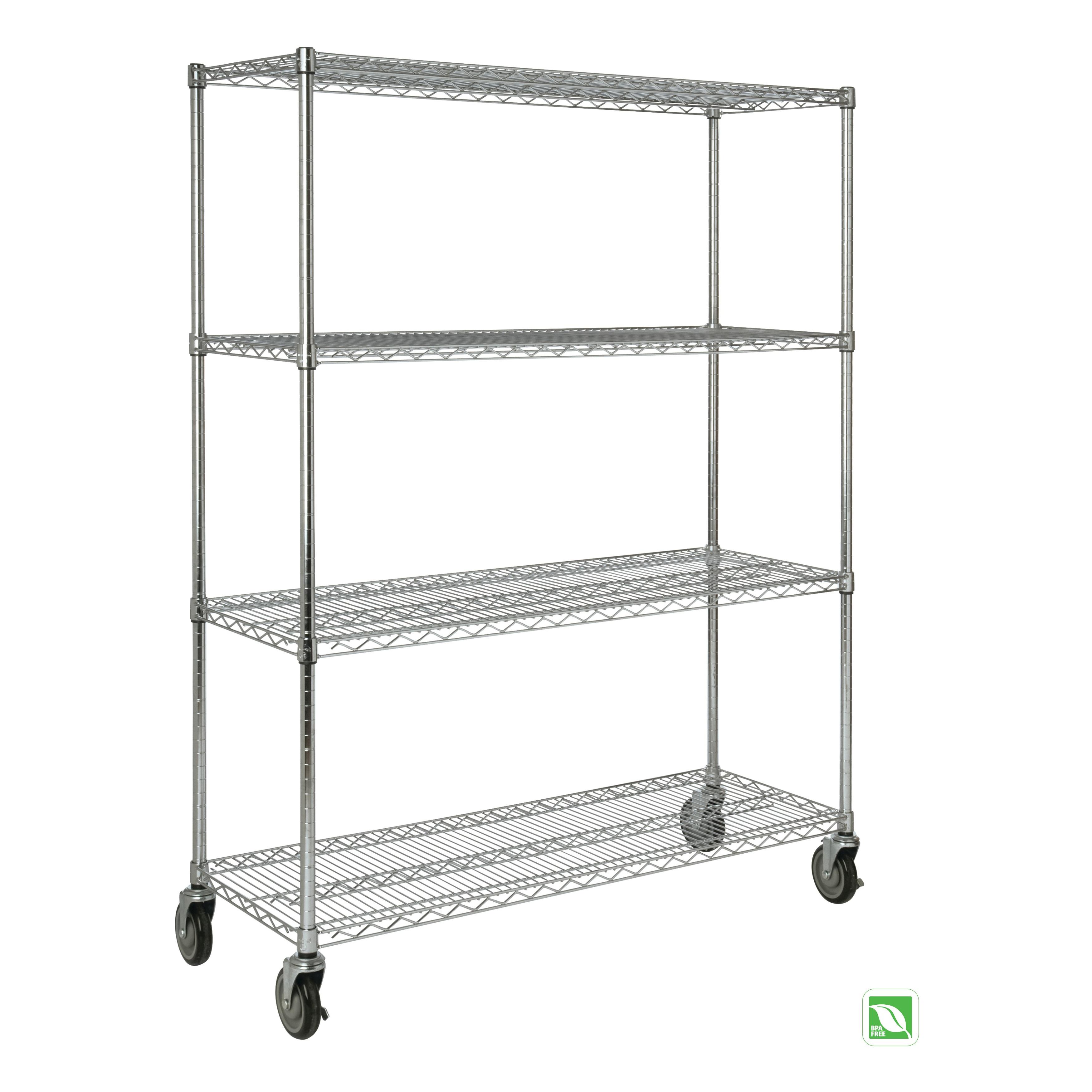 ProSave® Ingredient Bin Mobile Rack 18.00X50.00X67.16 IN Chrome Metal 1/Each