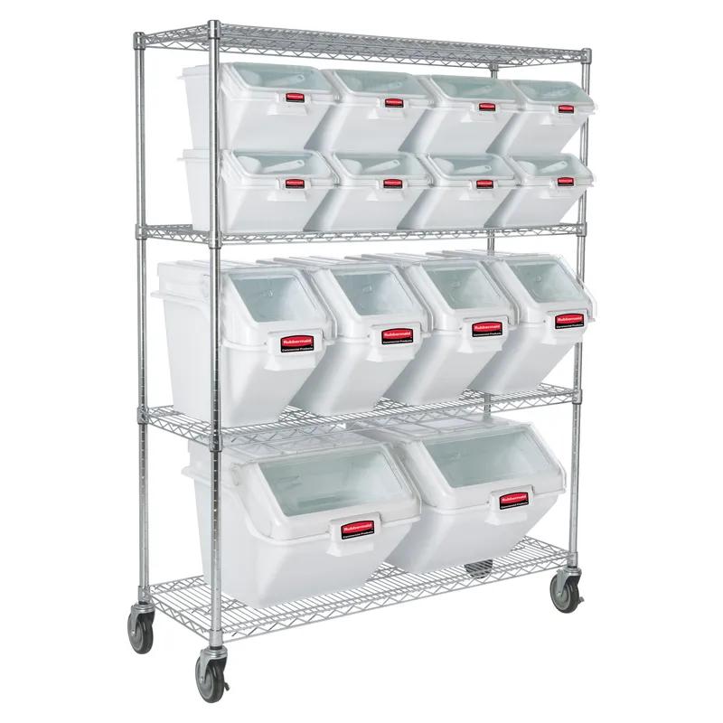 ProSave® Ingredient Bin Mobile Rack 18.00X50.00X67.16 IN Chrome Metal 1/Each