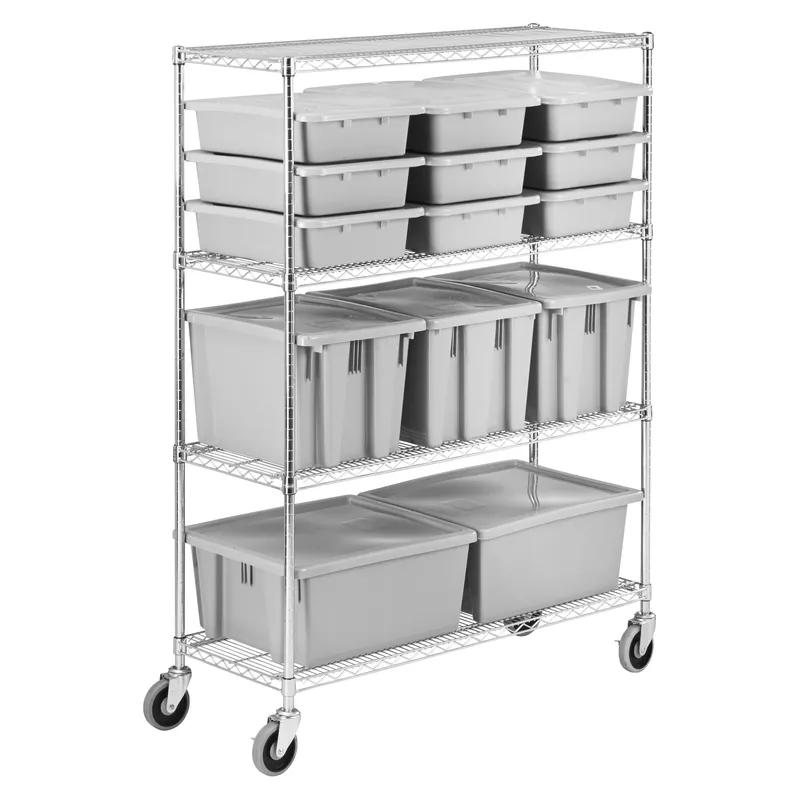 ProSave® Ingredient Bin Mobile Rack 18.00X50.00X67.16 IN Chrome Metal 1/Each