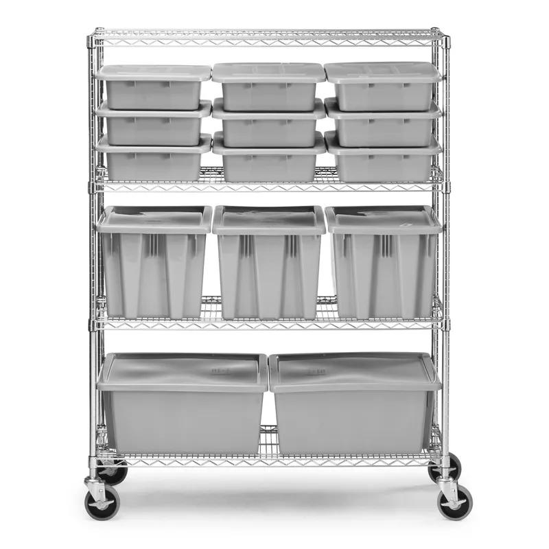 ProSave® Ingredient Bin Mobile Rack 18.00X50.00X67.16 IN Chrome Metal 1/Each