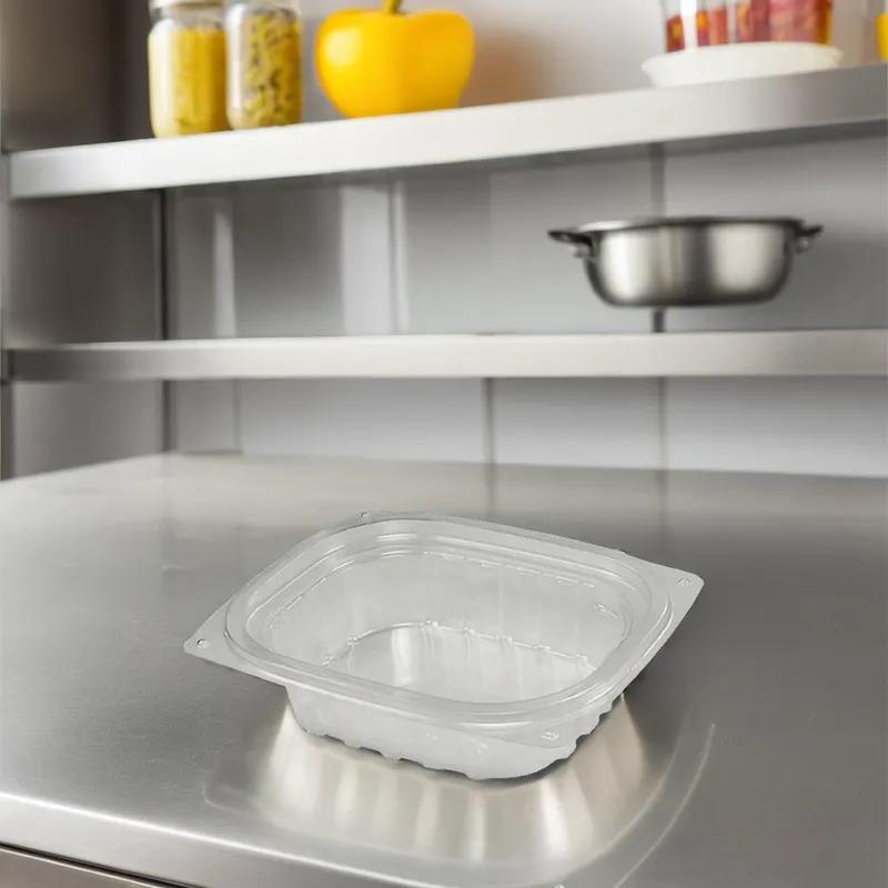 Dart® ClearPac® Deli Container Base 4 OZ OPS Clear Square 1008/Case