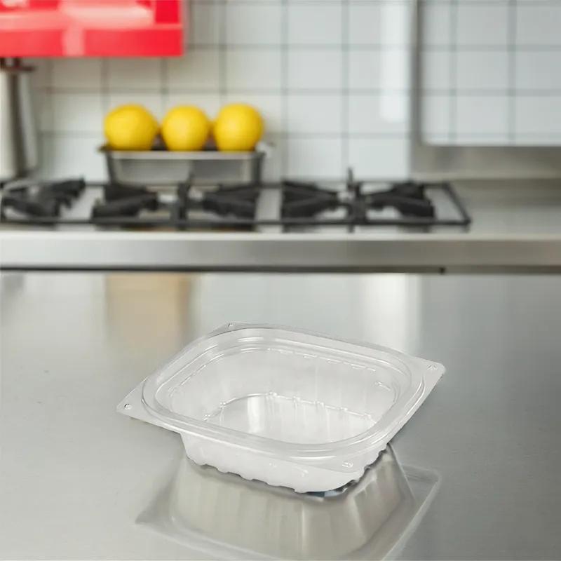 Dart® ClearPac® Deli Container Base 4 OZ OPS Clear Square 1008/Case