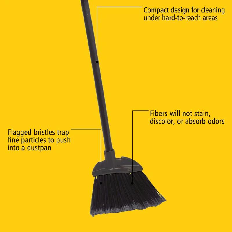 Executive Series™ Lobby Broom 35IN Black Vinyl PP With 7.5IN Head 1/Each