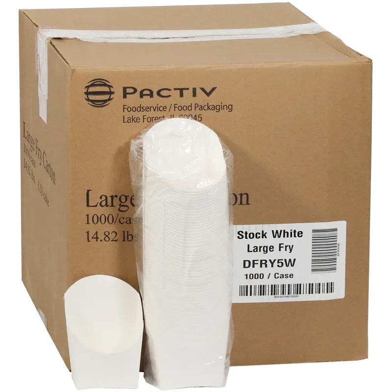 French Fry Cup & Scoop 3.54X1.85X5.04 IN Paperboard White 1000/Case