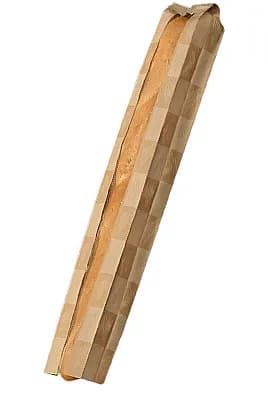 Bagcraft® EcoCraft Dubl Panel® Baguette Bread Bag 4.5X2.5X28 IN Paper Kraft Artisan With Window 500/Case