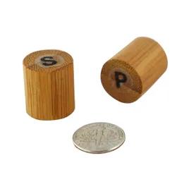 Salt & Pepper Shaker Mini 0.7X0.75 IN Bamboo Natural Prefilled Reusable 100 Count/Case