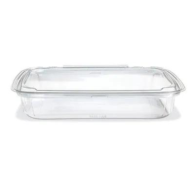 Crystal Seal® Deli Container Hinged 38 OZ PET Clear Rectangle 110/Case