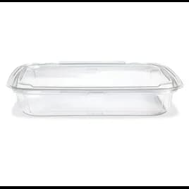 Crystal Seal® Deli Container Hinged 38 OZ PET Clear Rectangle 110/Case