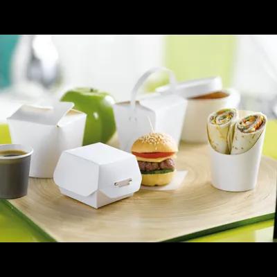 Min Slider Take-Out Box 3.3X3.3X2 IN Corrugated Paperboard White Square 50 Count/Pack 10 Packs/Case 500 Count/Case