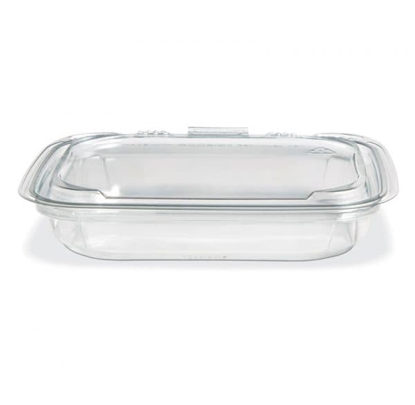 Crystal Seal® Deli Container Hinged With Dome Lid 13 OZ PET Clear Rectangle 200/Case
