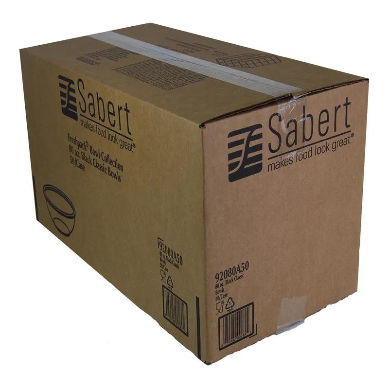 Bowl 80 OZ PET Black Round 50/Case