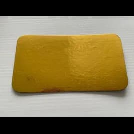 Cake Board 9X5 IN Paperboard Gold Rectangle Embossed 200/Case