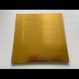 Cake Board 8X8 IN Paperboard Gold Square Straight Edge Embossed 200/Case