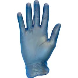 Safety Zone® Gloves Medium (MED) Blue Vinyl Powder-Free 100 Count/Pack 10 Packs/Case