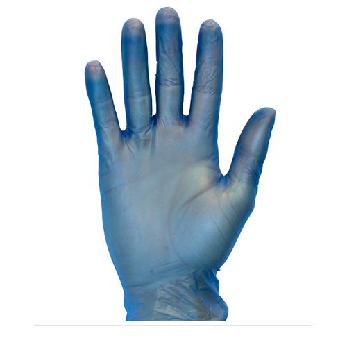 Safety Zone® Gloves Small (SM) Blue Vinyl Powder-Free 100 Count/Pack 10 Packs/Case