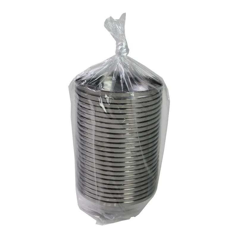 Bowl Small (SM) PS Clear Round With Silver Trim 144/Case