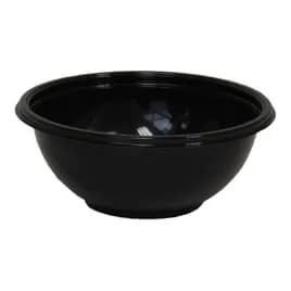 Bowl 32 OZ PET Black Round Stackable Tamper-Evident 300/Case