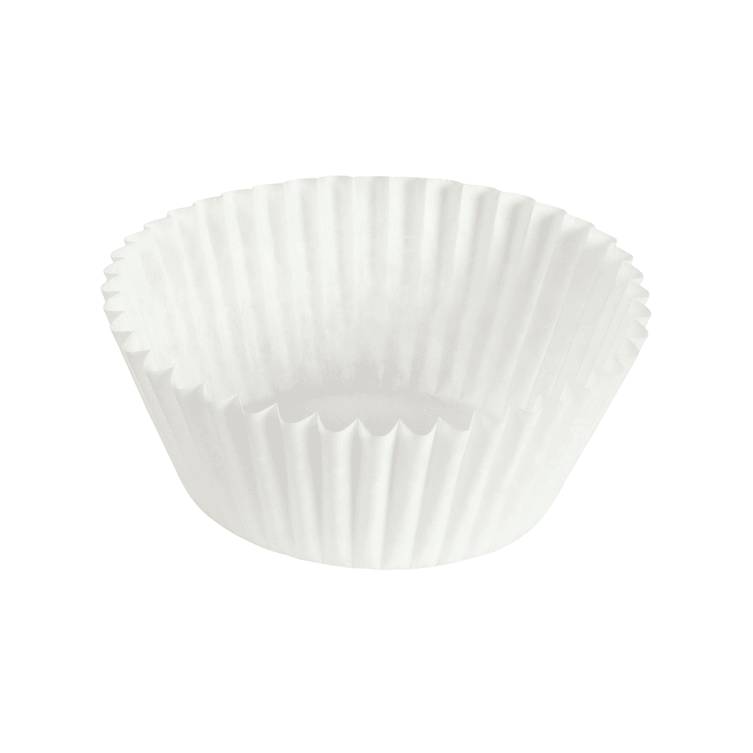 Baking Cup 5 IN Paper White Fluted 10000/Case