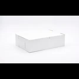Easy Lock Cake Box 14X10X4 IN SUS Paperboard CRB White Rectangle Lock Corner 1-Piece 100/Bundle