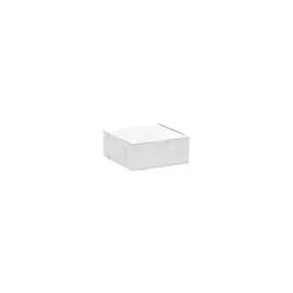 Easy Lock Cake Box 6X6X2.5 IN SUS Paperboard CRB White Square Lock Corner 1-Piece 250/Bundle