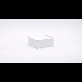 Easy Lock Cake Box 6X6X2.5 IN SUS Paperboard CRB White Square Lock Corner 1-Piece 250/Bundle