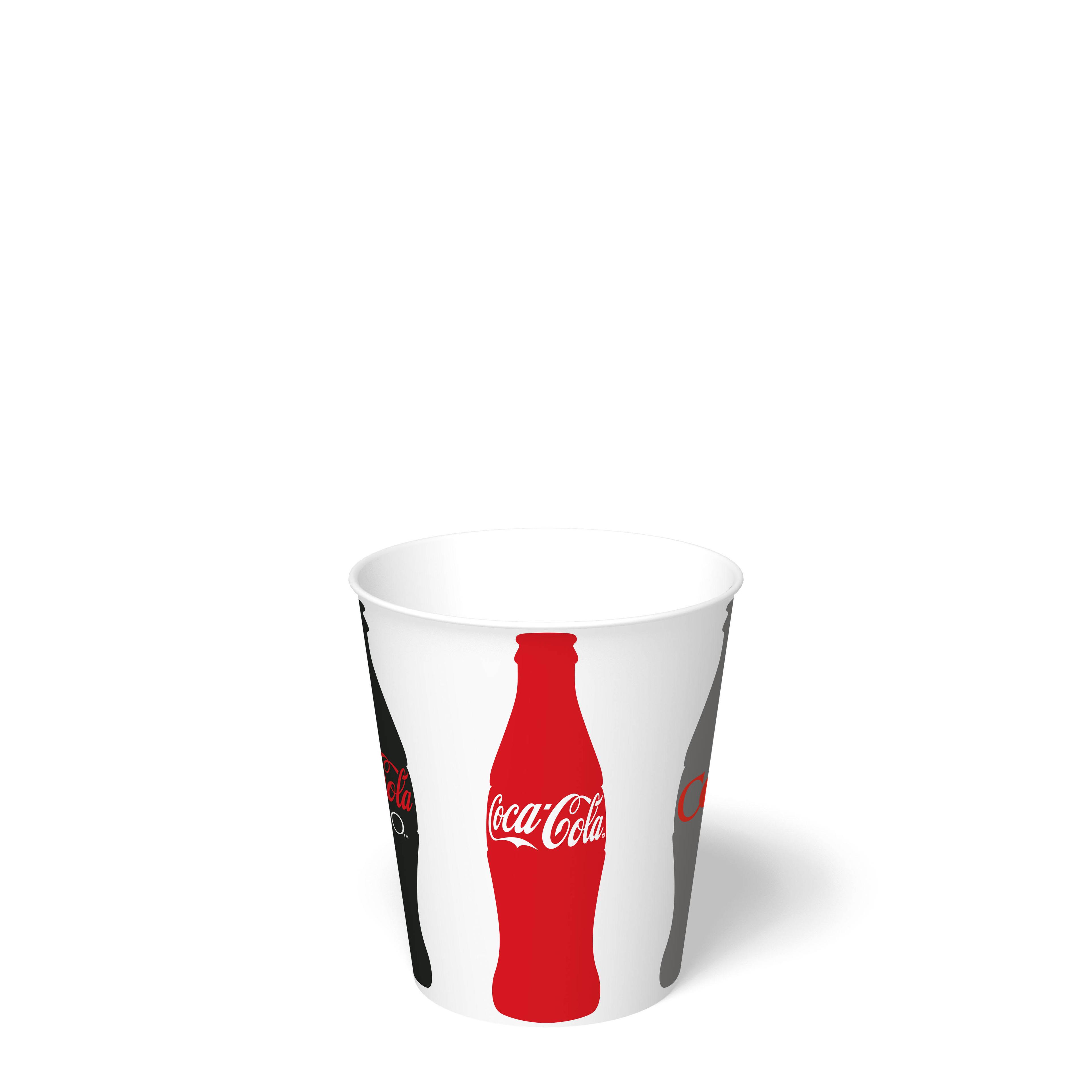 Cold Cup Squat 12 OZ Single Wall Poly-Coated Paper Coca-Cola 2000/Case