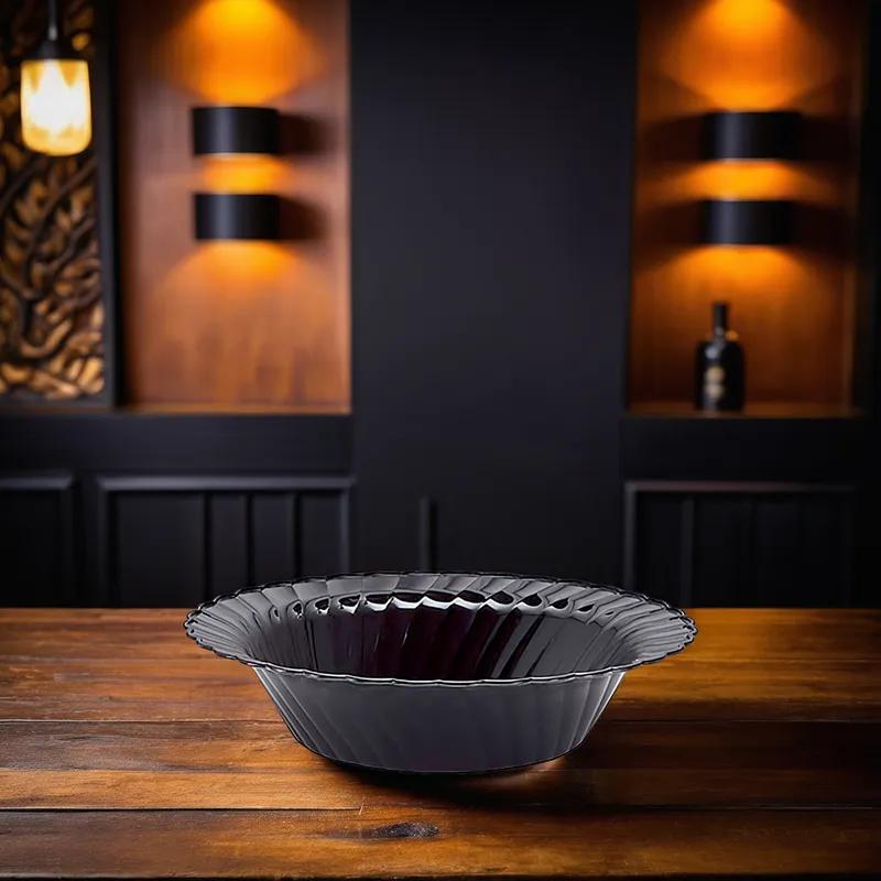 WNA Classicware® Bowl 10 OZ Plastic Black Round 180/Case