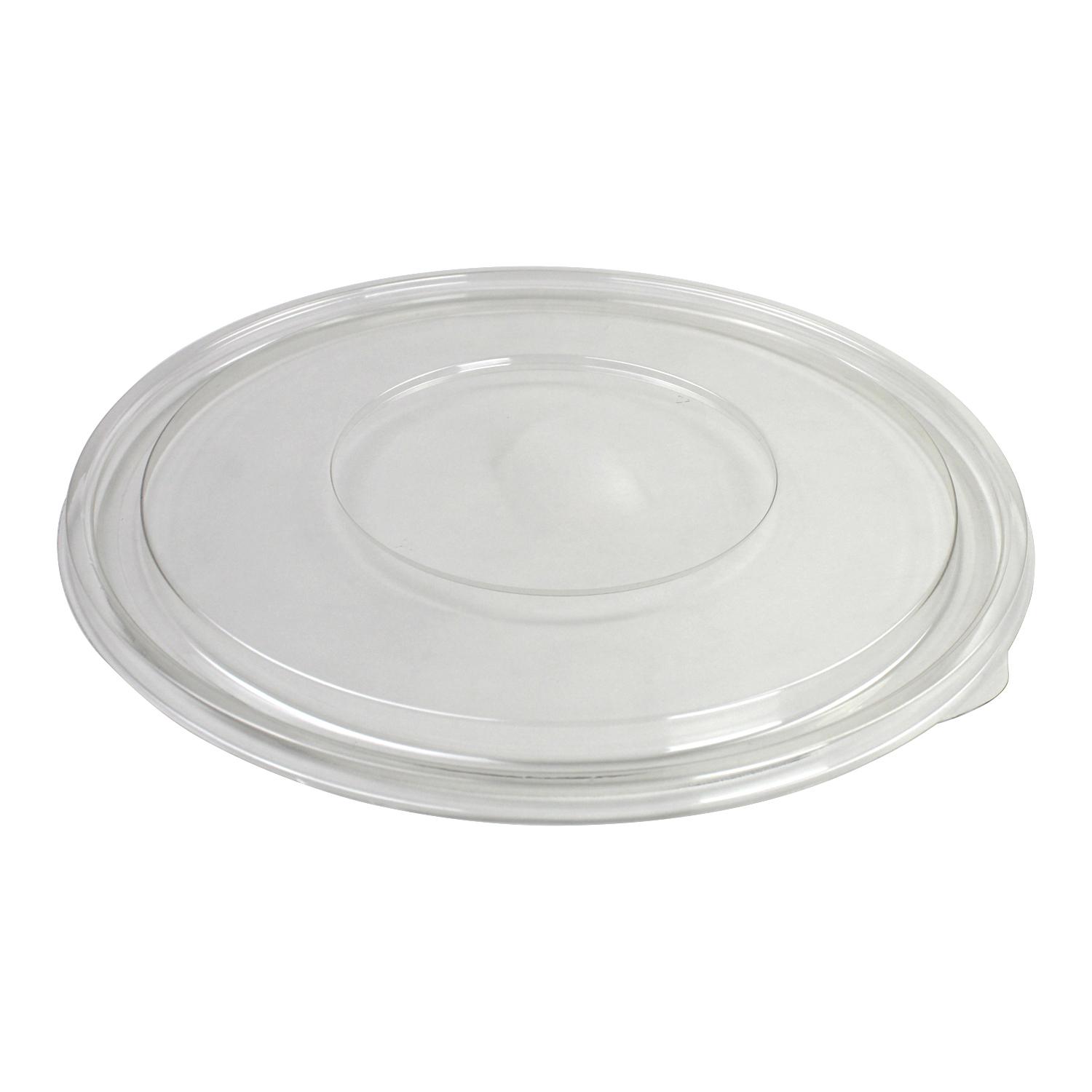 Lid Flat 12.25X0.5 IN 1 Compartment PET Clear Round For 96-160 OZ Bowl Unhinged 50/Case