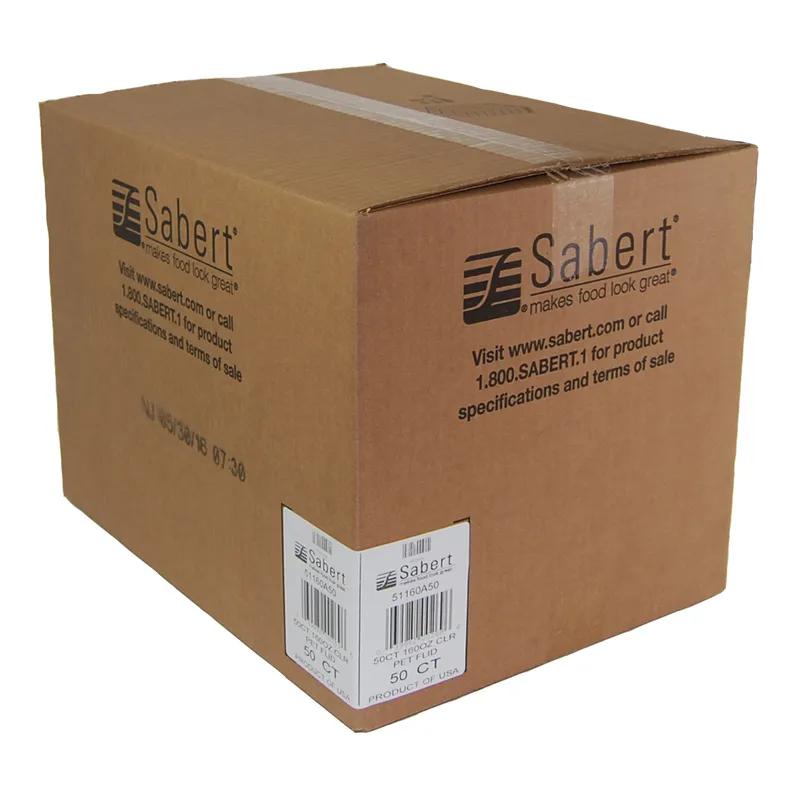 Lid Flat 12.25X0.5 IN 1 Compartment PET Clear Round For 96-160 OZ Bowl Unhinged 50/Case