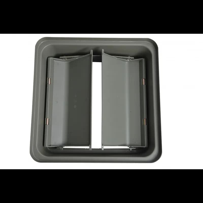 Flat Lid Gray Square Plastic Swing Top 1/Each