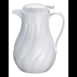 Insulated Beverage Server 7.5X10 IN 42 OZ White Plastic Swirl 1/Each