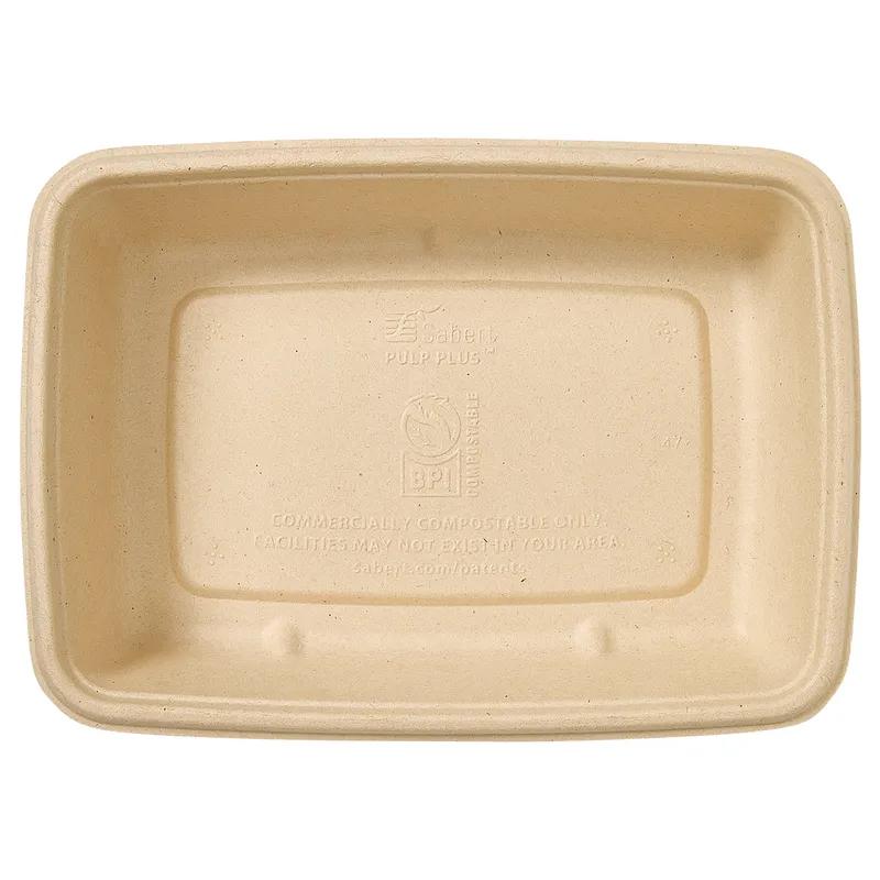 Take-Out Container Base Medium (MED) 30 OZ Pulp Fiber Kraft Rectangle 300/Case