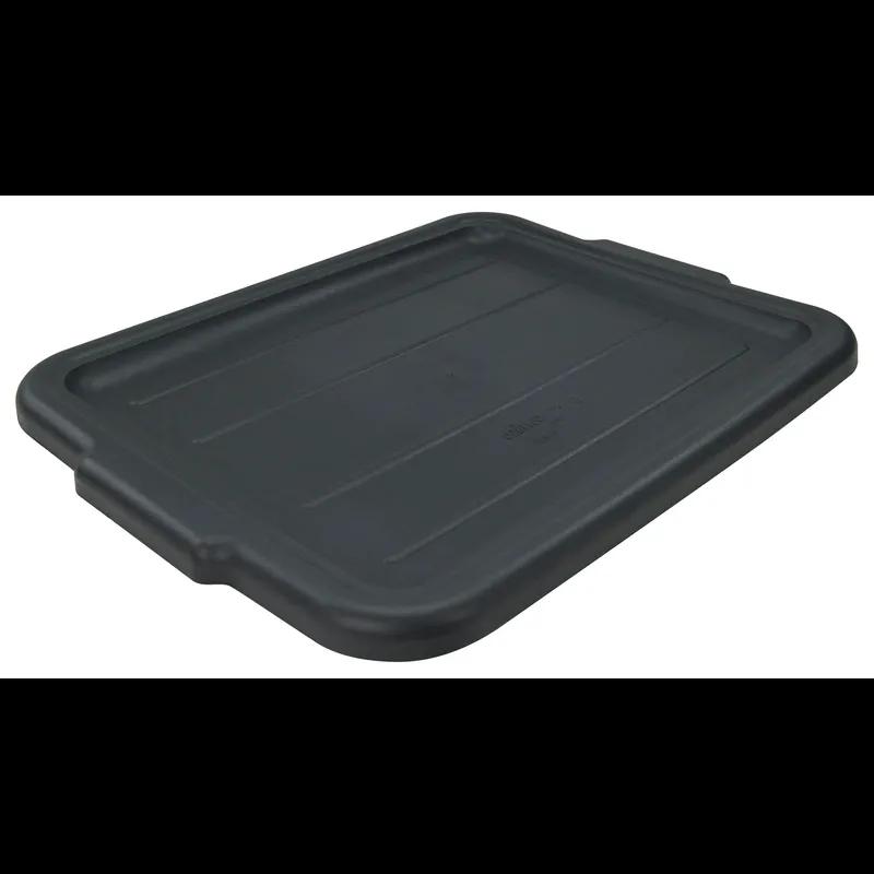 Dishes Bus Box Cover 22.125X17.125X1 IN Plastic Black Heavy Duty Stackable Freezer Safe 1/Each