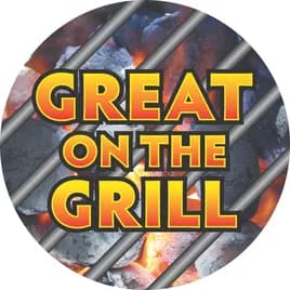 Great On The Grill Meat Grilling Label 2 IN Circle 4 Color Process 500 Count/Roll 25 Rolls/Case 12500 Count/Case
