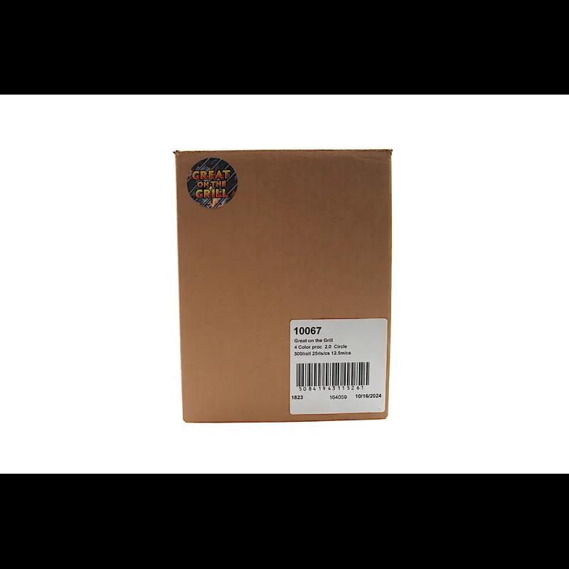 Great On The Grill Meat Grilling Label 2 IN Circle 4 Color Process 500 Count/Roll 25 Rolls/Case 12500 Count/Case