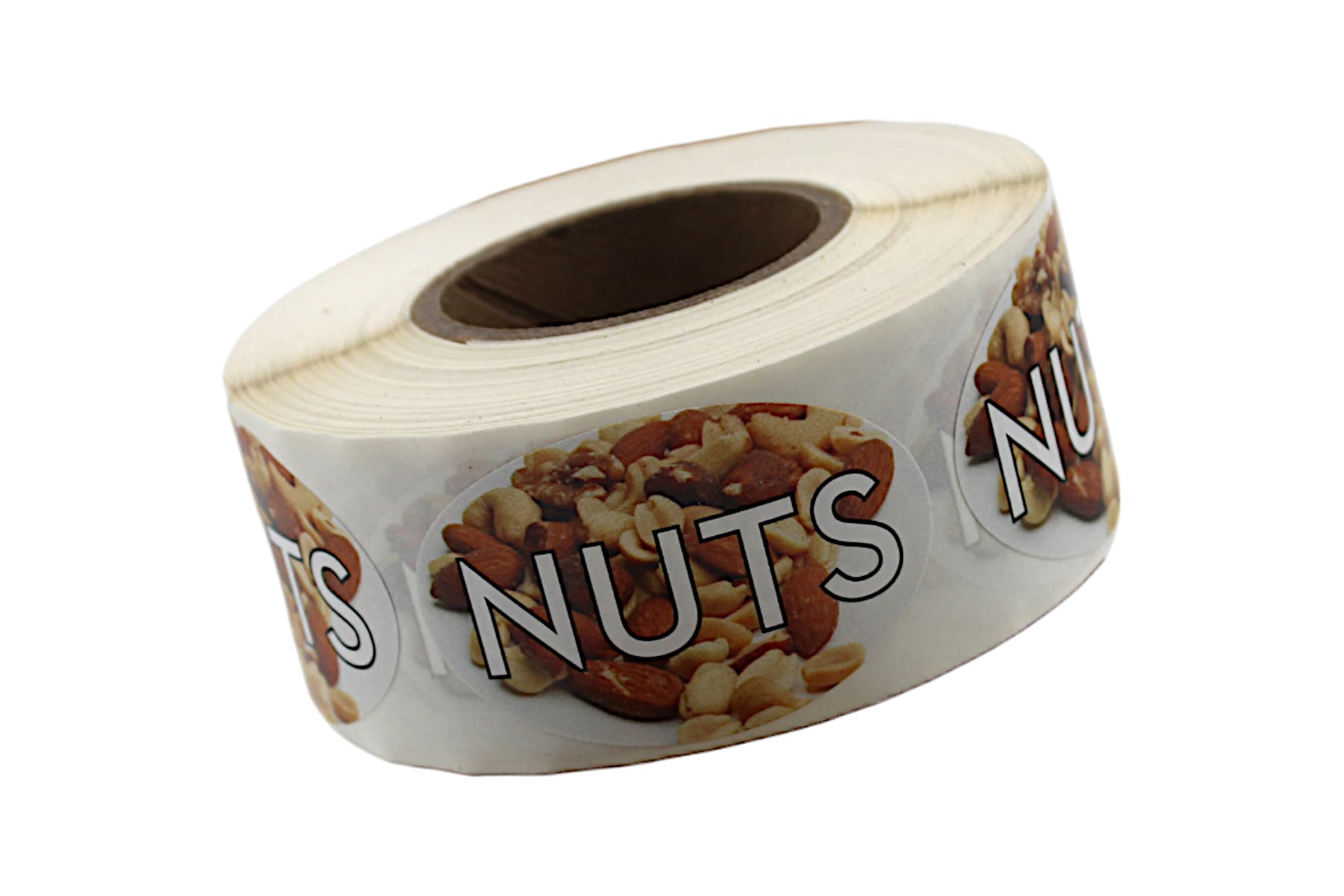 Nuts Bakery Flavor Label 1.25X2 IN Oval 4 Color Process 500 Count/Roll 5 Rolls/Sleeve