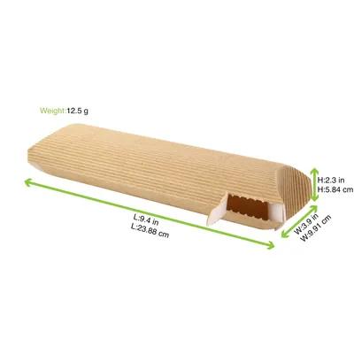 Sandwich Take-Out Box 9.4X3.9X2.3 IN Corrugated Cardboard Kraft Tear Open 450 Count/Case