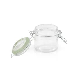 Jar Mini 2.8 IN Glass Clear Green Seal Reusable Freezer Safe 12 Count/Pack 2 Packs/Case 24 Count/Case