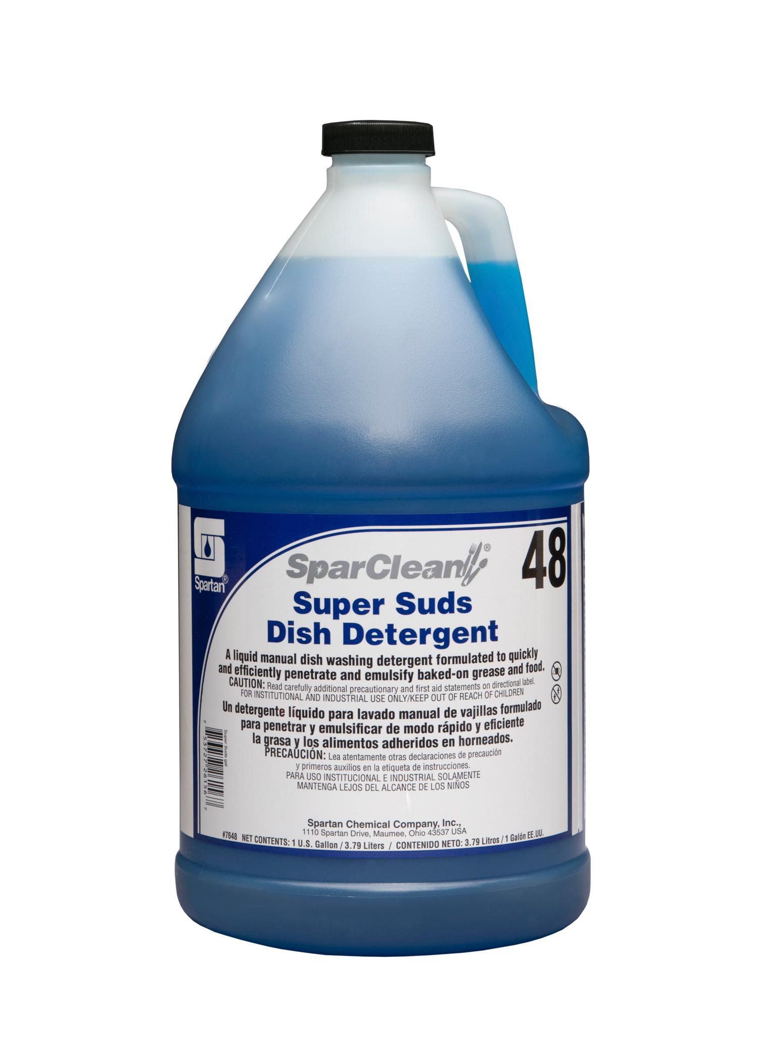 SparClean® Super Suds 48 Clean Scent Manual Dish Detergent 1 GAL Neutral Liquid 4/Case