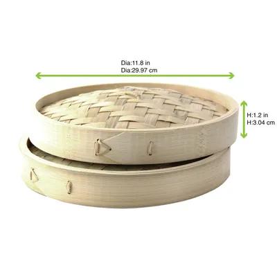 Lid 11.8X1.2 IN Bamboo Natural For Container 2 Count/Pack 5 Packs/Case 10 Count/Case